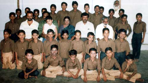 Gurukulam inmates and staff assembly
