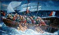 Dutch throw the icon into the sea