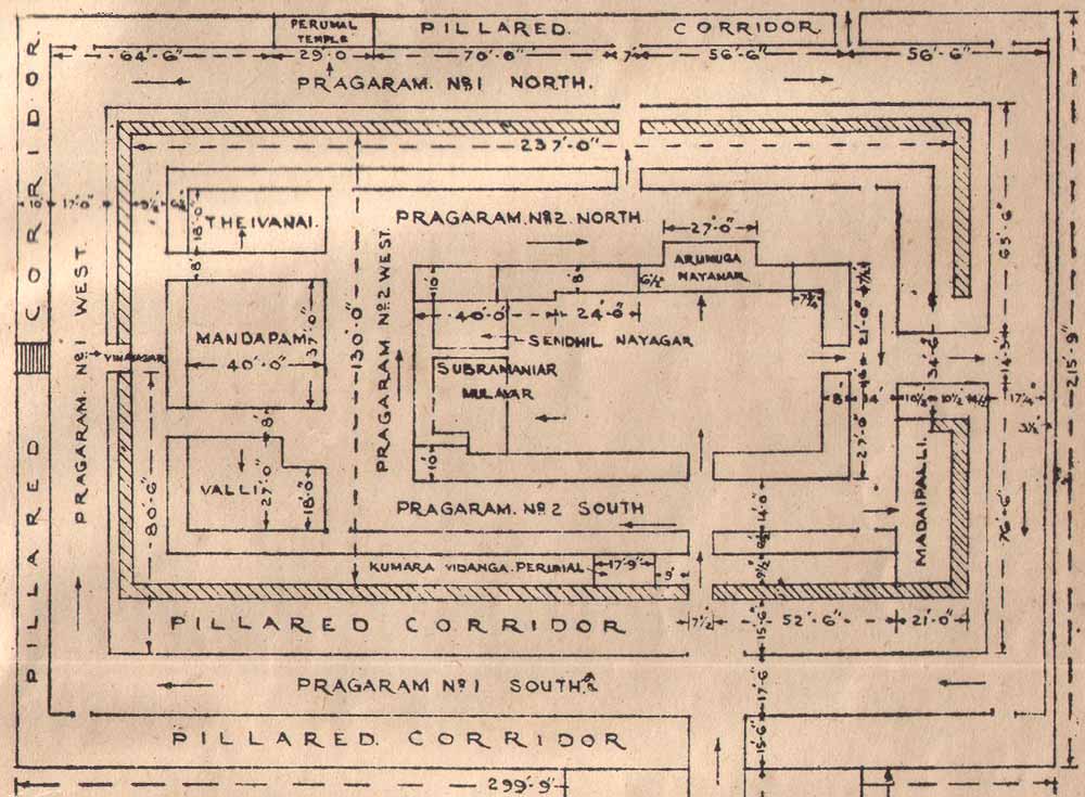 Ground Plan of Tiruchendur Śrī Subrahmanya Swami Devasthanam